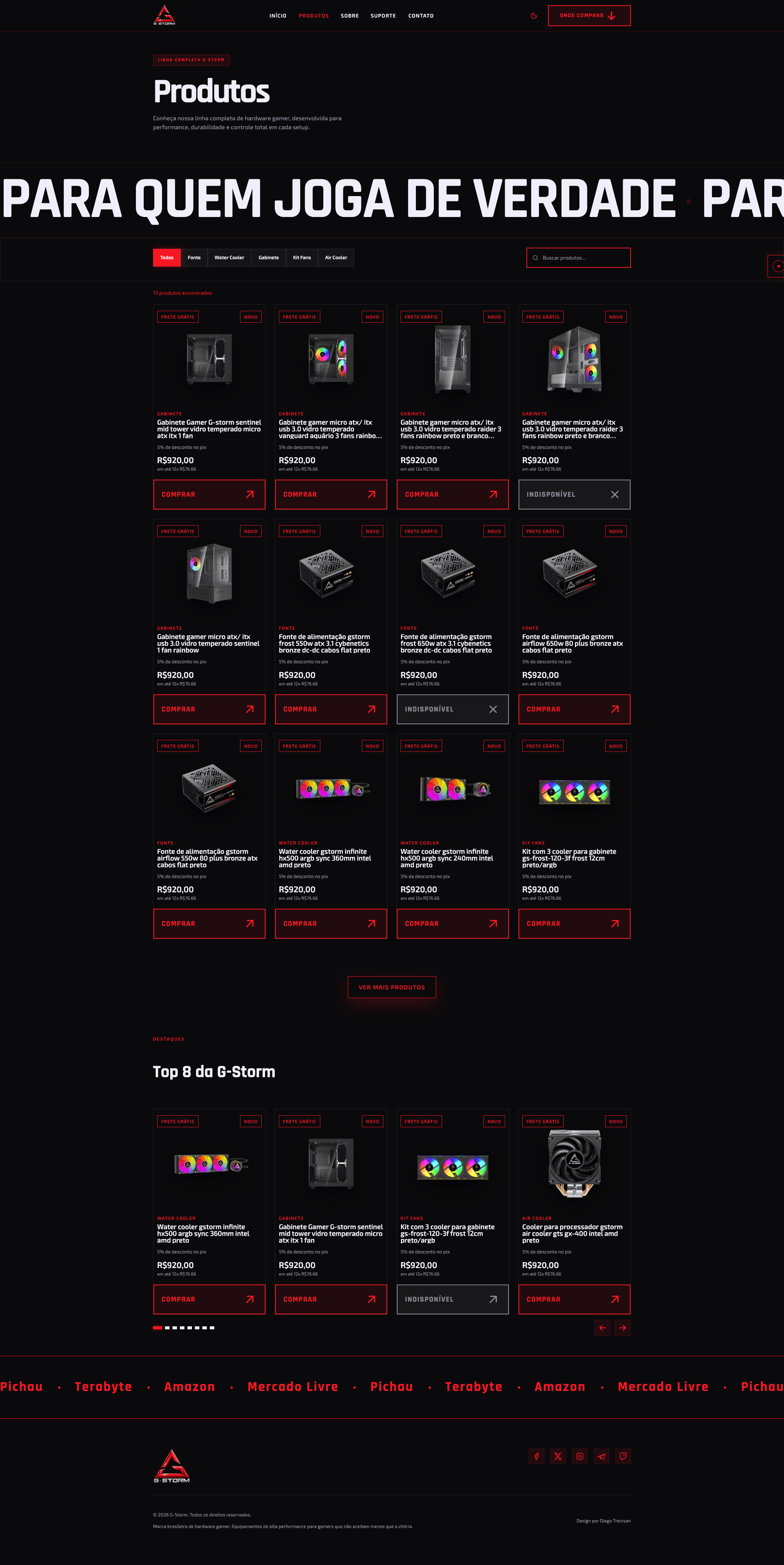 G-Storm: UI desktop, imagem em breve